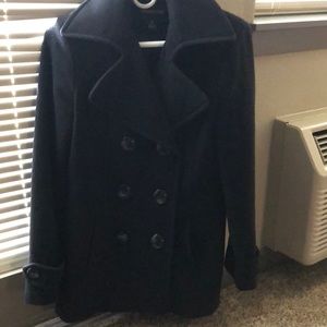 EUC Black London Fog Peacoat